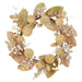 24" Artificial Beaded Ball, Berry & Magnolia Leaf Wreath -Gold - XDW192-GO