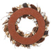 19.5" Iced Cotton, Pinecone & Pod Artificial Hanging Wreath -Brown/White (pack of 2) - XDW202-BR/WH