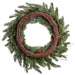 24" Berry, Pinecone & Pine Artificial Hanging Wreath -Green (pack of 2) - XDW242-GR