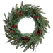 24" Berry, Pinecone & Pine Artificial Hanging Wreath -Green (pack of 2) - XDW242-GR