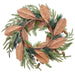 22" Artificial Magnolia Leaf, Pine, Pinecone & Berry Wreath -Green/Red (Pack of 10) - XDW247-GR/RE