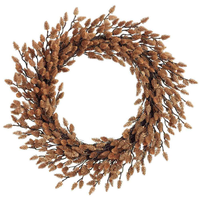 24" Artificial Plastic Pinecone Wreath -Green (Pack of 2) - XDW276-BR