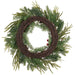 24" Artificial Berry, Pinecone & Mixed Pine Wreath -Green/Red (Pack of 2) - XDW278-GR/RE
