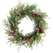 24" Artificial Pinecone, Berry, Eucalyptus Leaf & Pine Wreath -Green/Brown (Pack of 2) - XDW281-GR/BR