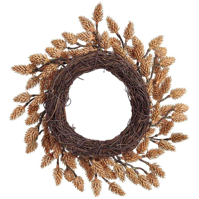 12" Artificial Plastic Pinecone Wreath -Brown (Pack of 6) - XDW287-BR