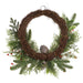 22" Artificial Pinecone, Berry & Pine Wreath -Brown/Green - XDW290-BR/GR