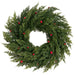 16" Juniper & Berry Artificial Wreath -Green/Red - XDW296-GR/RE