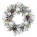 26" Flocked Artificial Berry, Ball, Pinecone & Pine Wreath -White/Silver (Pack of 4) - XDW348-WH/SI