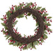 24" Iced Berry, Holly Leaf & Pine Artificial Wreath -Red/Green (Pack of 2) - XDW351-RE/GR