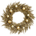 24" Artificial Ornament Ball & Glittered Pine Wreath -Gold (Pack of 4) - XDW353-GO