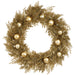30" Artificial Ornament Ball & Glittered Pine Wreath -Gold (Pack of 4) - XDW354-GO