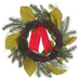 13" Mixed Pine & Magnolia Leaf Artificial Wreath -2 Tone Green - XDW368-GR/TT