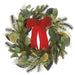 13" Mixed Pine & Magnolia Leaf Artificial Wreath -2 Tone Green - XDW368-GR/TT