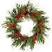 30" Artificial Berry, Pinecone & Pine Wreath -Red/Brown (Pack of 4) - XDW372-RE/BR