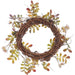 13" Mini Rose Flower & Pine Artificial Wreath -Blush (Pack of 2) - XDW373-BS