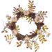13" Mini Rose Flower & Pine Artificial Wreath -Blush (Pack of 2) - XDW373-BS