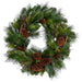 30" Pinecone, Magnolia Leaf & Pine Artificial Hanging Wreath -Green/Brown - XDW404-GR/BR