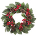 24" Artificial Berry, Pinecone & Pine Hanging Wreath -Red/Green (pack of 2) - XDW443-RE/GR