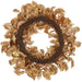24" Metallic Artificial Magnolia Leaf Wreath -Gold (Pack of 4) - XDW505-GO