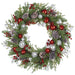 32" Artificial Sequin Ball, Berry, Pinecone & Pine Wreath -Red/Silver (Pack of 2) - XDW517-RE/SI