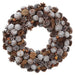 21" Pinecone Wreath -Brown/Whitewashed (Pack of 2) - XDW531-BR/WW