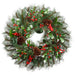 24" Artificial Holly, Berry, Pinecone & Pine Wreath -Red/Brown (Pack of 2) - XDW550-RE/BR