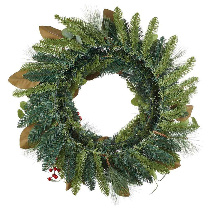 30" Artificial Sliced Orange, Pinecone & Pine Wreath -Mixed Orange - XDW564-OR/MX