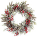 24" Artificial Glittered Berry, Pinecone & Pine Wreath -Red/Green - XDW565-RE/GR