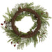 24" Artificial Berry, Pinecone & Pine Wreath -Red/Brown (Pack of 2) - XDW566-RE/BR