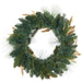 24" Glittered Artificial Apple, Pomegranate & Pinecone Wreath -Gold/Green - XDW587-GO/GR