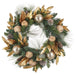 24" Glittered Artificial Apple, Pomegranate & Pinecone Wreath -Gold/Green - XDW587-GO/GR