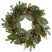 24" Artificial Magnolia Leaf, Pinecone & Pine Hanging Wreath -Green/Brown (pack of 2) - XDW600-GR/BR