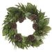 26" Artificial Pinecone & Mixed Pine Wreath -Green/Brown (Pack of 2) - XDW601-GR/BR