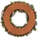 16.9" Flocked Artificial Pinecone, Berry & Willow Wreath -Brown/Green (Pack of 2) - XDW610-BR/GR