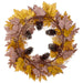 30" Glittered Metallic Artificial Maple Leaf, Pinecone & Twig Wreath -Gold/Brown (Pack of 2) - XDW622-GO/BR