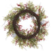 36" Artificial Berry, Pinecone & Cedar Wreath -Red/White - XDW628-RE/WH