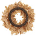 24" Artificial Beaded & Flocked Maple Leaf Wreath -White (Pack of 2) - XDW635-TN/WH