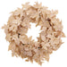 24" Artificial Beaded & Flocked Maple Leaf Wreath -White (Pack of 2) - XDW635-TN/WH