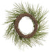 24" Flocked Artificial Long Needle Pine & Pinecone Wreath -Brown/Green (Pack of 6) - XDW704-BR/GR