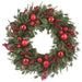 32" Artificial Ornament Ball, Berry, Magnolia Leaf & Pine Wreath -Red/Green (Pack of 2) - XDW828-RE/GR
