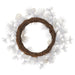 11.75" Artificial Ornament Ball & Needle Pine Wreath -White/White (Pack of 12) - XDW833-WH/WH