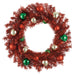 24" Artificial Ball & Tinsel Wreath -Red/Mixed Colors (Pack of 4) - XDW910-RE/MX