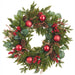 24" Artificial Ball, Berry & Pinecone Wreath -Red/Green (Pack of 4) - XDW985-RE/GR