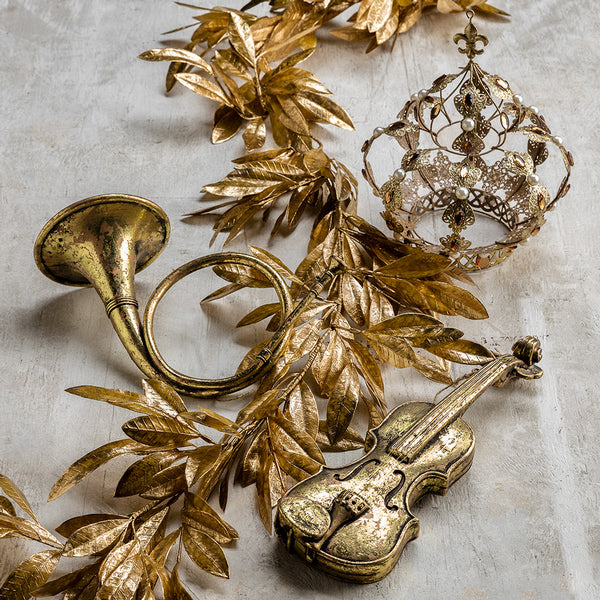 6' Bay Leaf Silk Garland -Gold (Pack of 4) - XDZ398-GO
