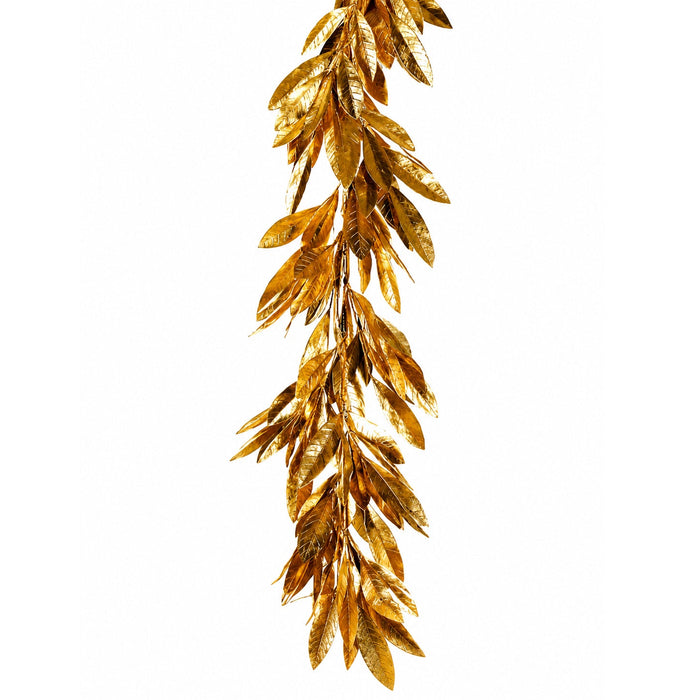 6' Bay Leaf Silk Garland -Gold (Pack of 4) - XDZ398-GO