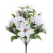 20" Mixed Poinsettia, Hydrangea & Berry Artificial Flower Bush -White (Pack of 12) - XFB007-WH