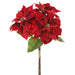 28" Velvet Poinsettia Artificial Flower Stem Bundle -Red (pack of 4) - XFB060-RE
