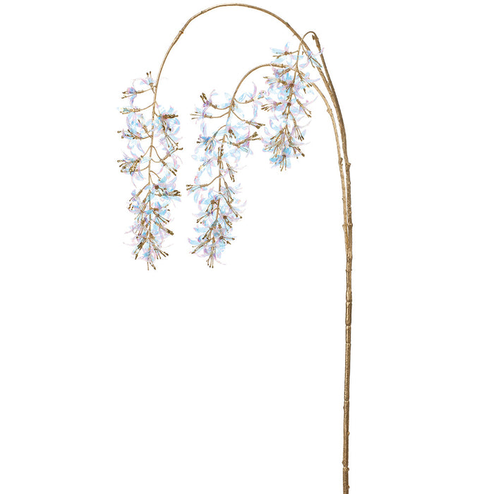 41" Hanging Artificial Citrus Flower Stem -Iridescent (Pack of 12) - XFC305-IR