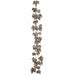 6' Metallic Artificial Maple Leaf Garland -Gold/Black (Pack of 4) - XFG001-GO/BK