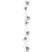 6' Metallic Artificial Magnolia Flower Garland -Silver (pack of 2) - XFG131-SI